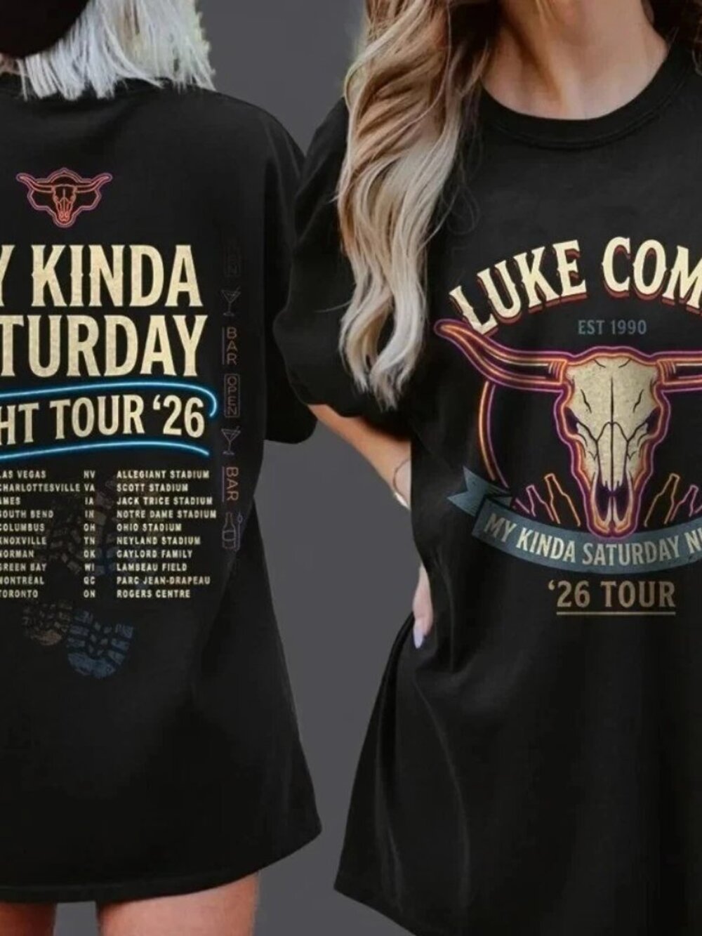 Luke Combs My Kinda Saturday Night Tour 2026 T-Shirt